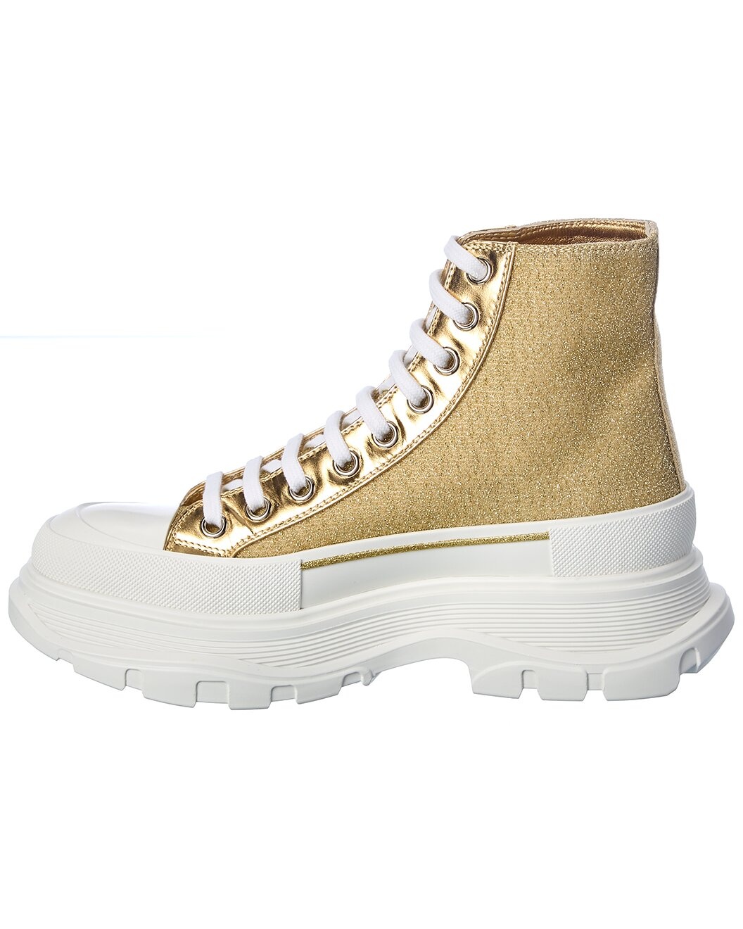 Alexander McQueen Tread Slick Glitter & Leather Boot - 2
