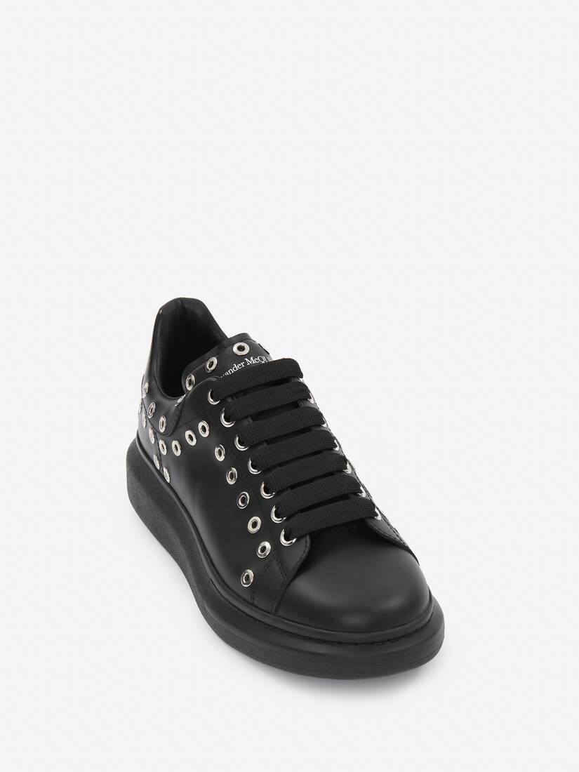 Mens Alexander McQueen black Leather Oversized Sneakers