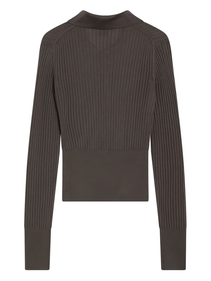 FENDI V-neck ribbed polo outlook