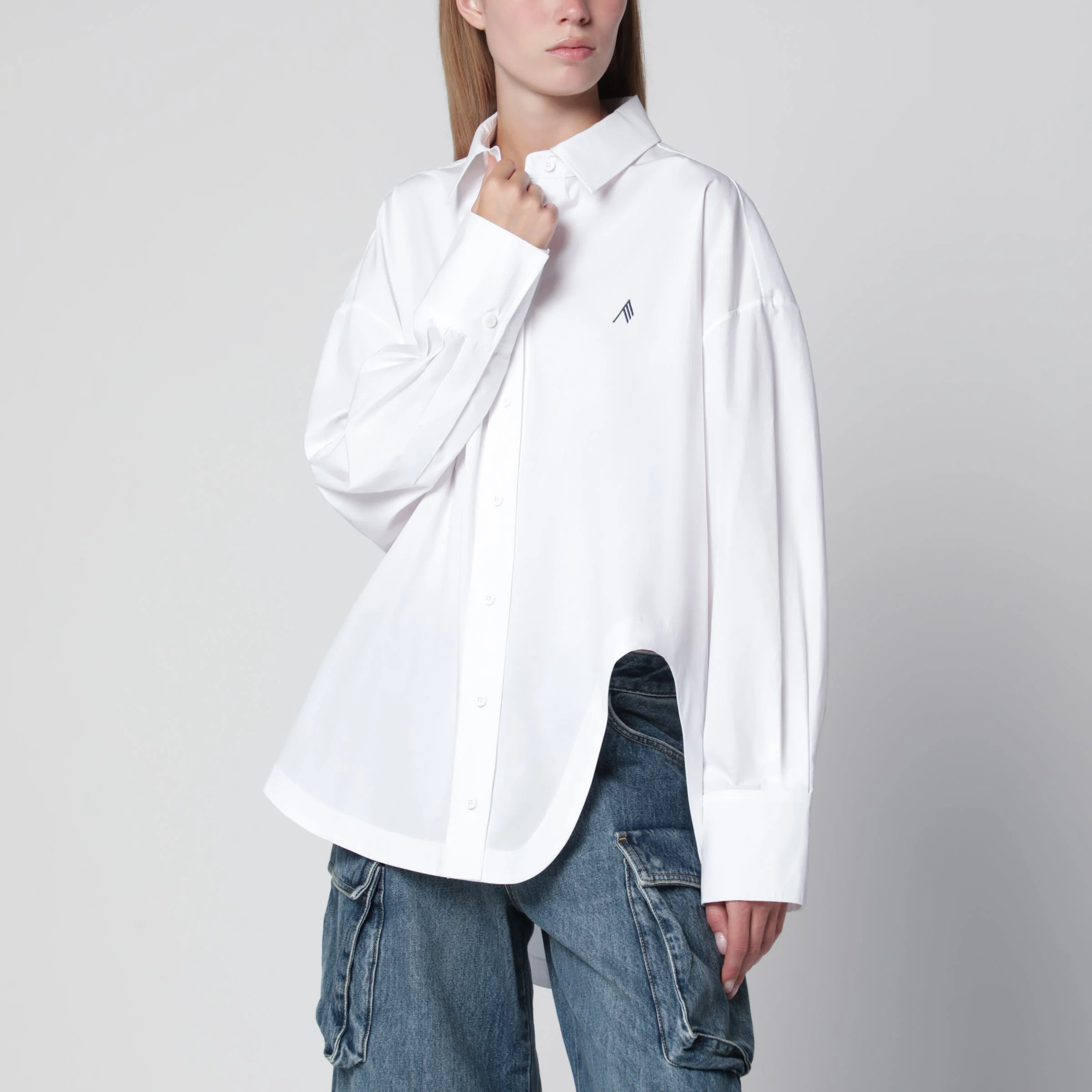 Diana shirt in white cotton - 1