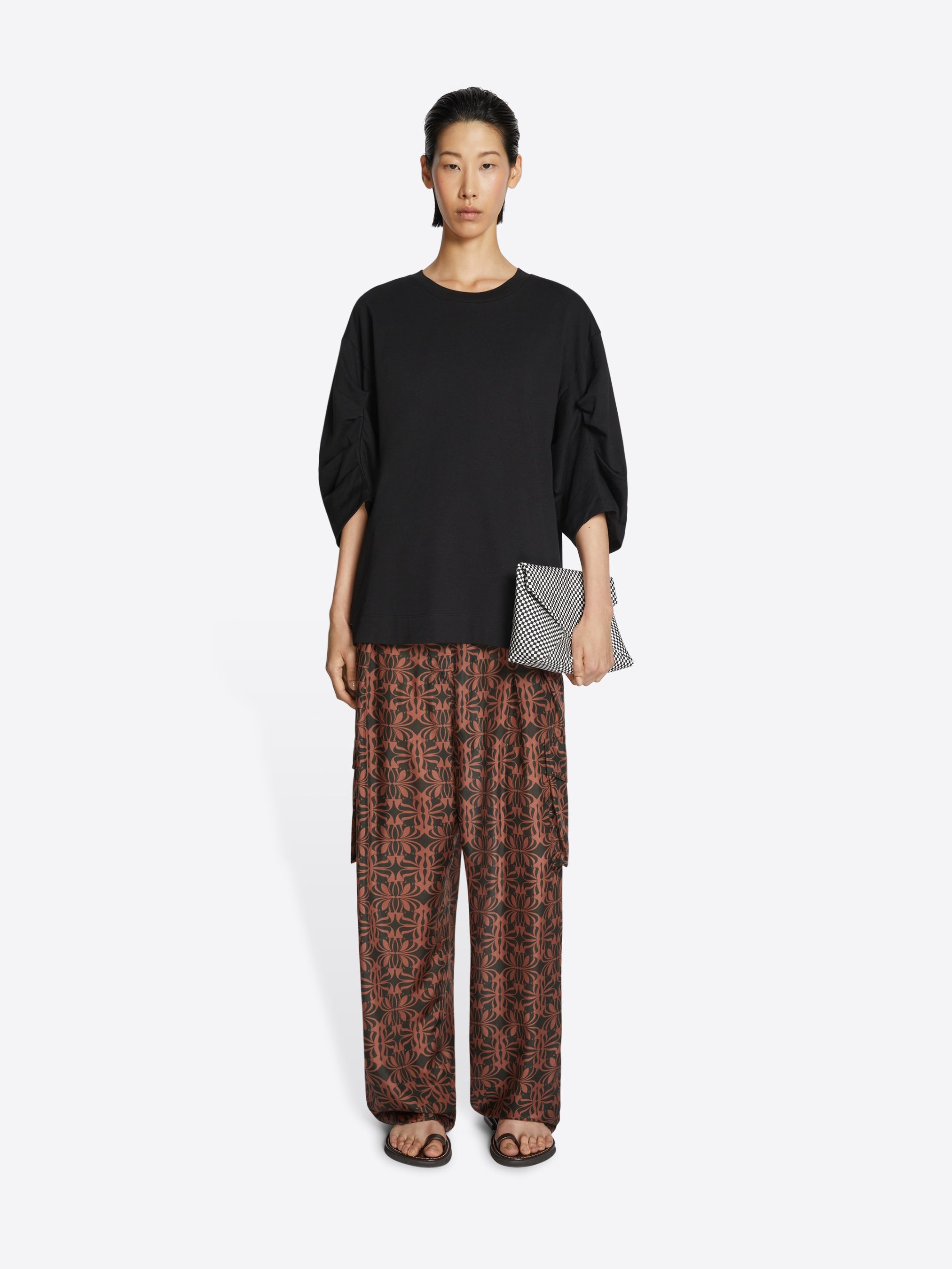 DRAPED SLEEVE TEE - 2