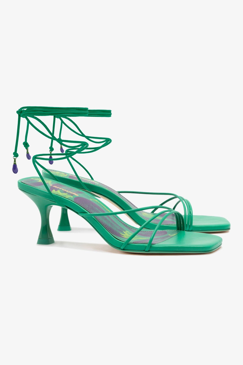 Nadia Sandal In Green Leather 3