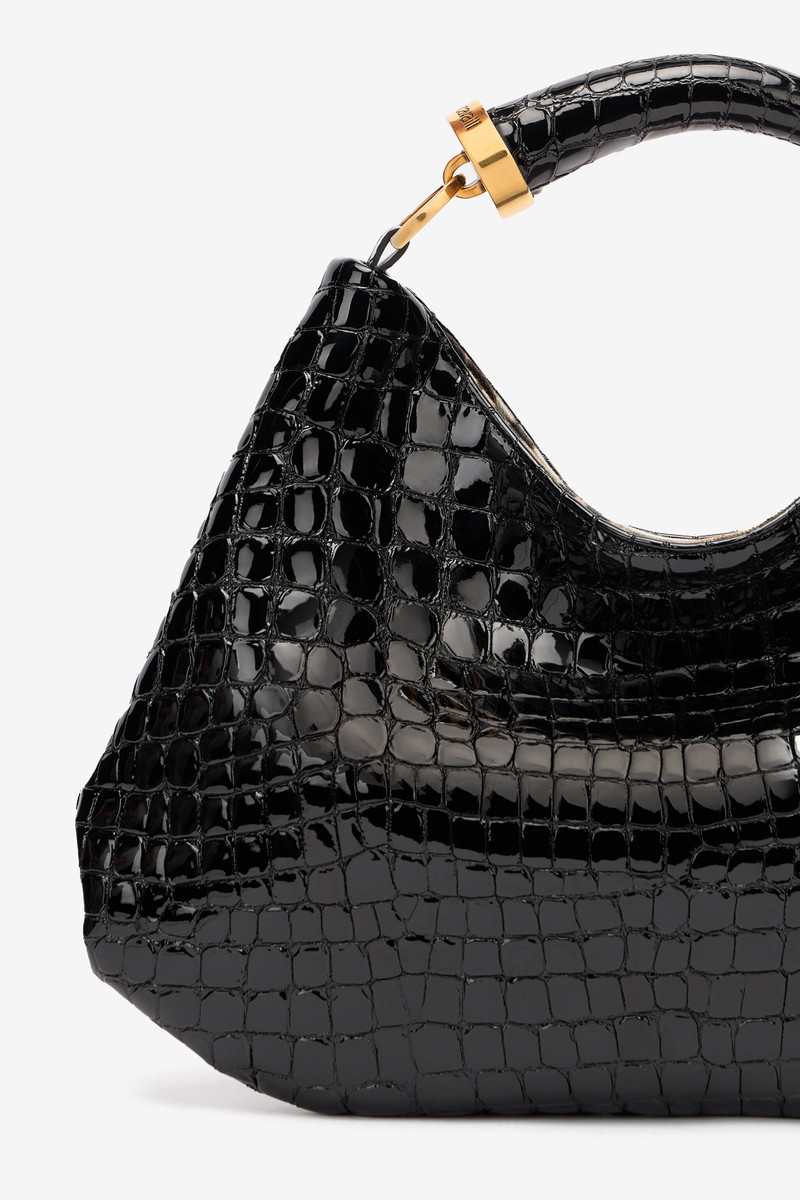 Crocodile-Print Hobo Bag 5