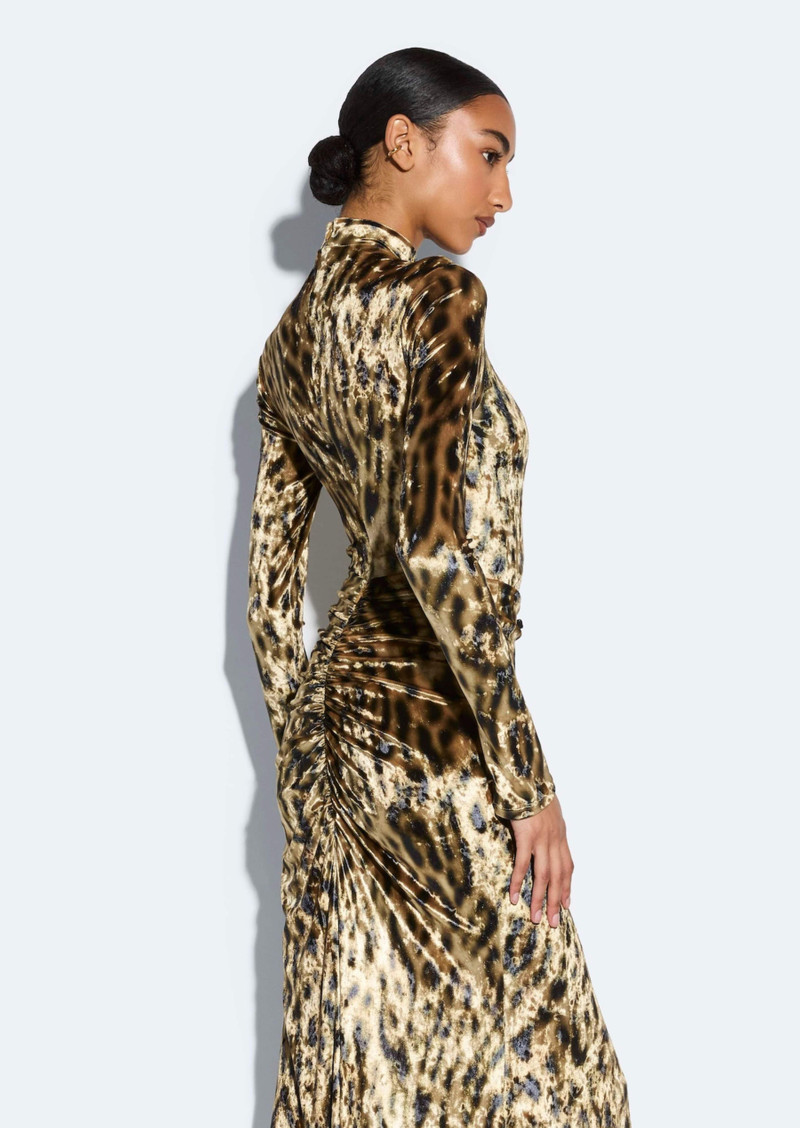 Velvet Leopard Mock Neck Bodysuit 3