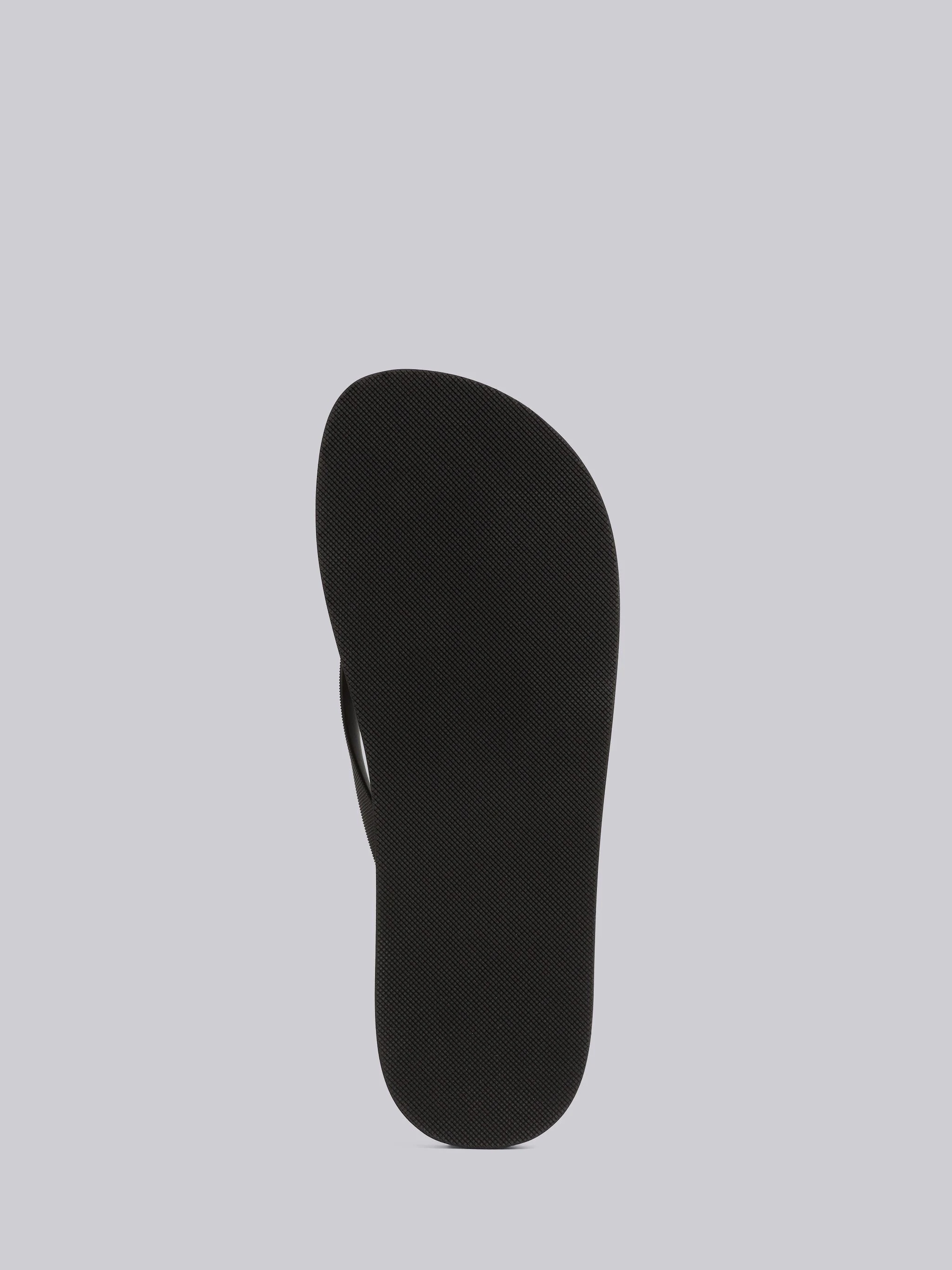 Black Molded Rubber Stripe Flip Flop - 5