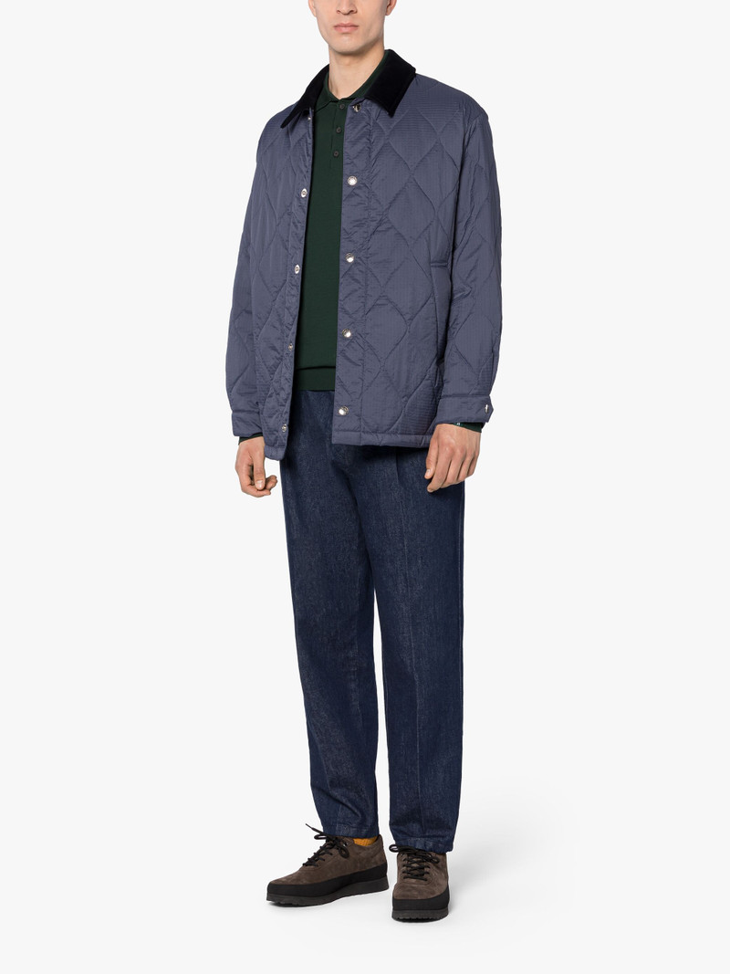 TEEMING NAVY NYLON QUILTED COACH JACKET 4