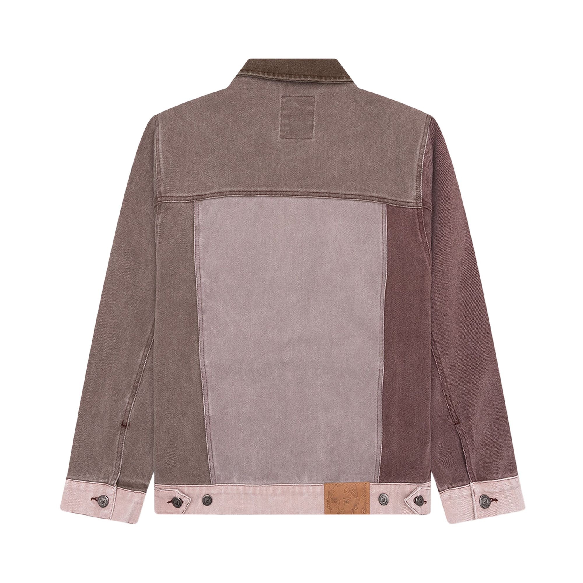 KidSuper Patchwork Face Colorblocked Twill Jacket 'Brown/Multicolor' - 2