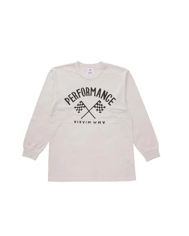 CREW TEE L/S DMGD W WHITE - 1