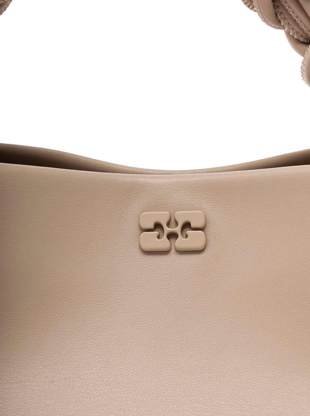 Ganni Women 'Ganni Bou' Beige Handbag With Butterfly Logo And Hand-Braided Strands In Leather Woman - 4