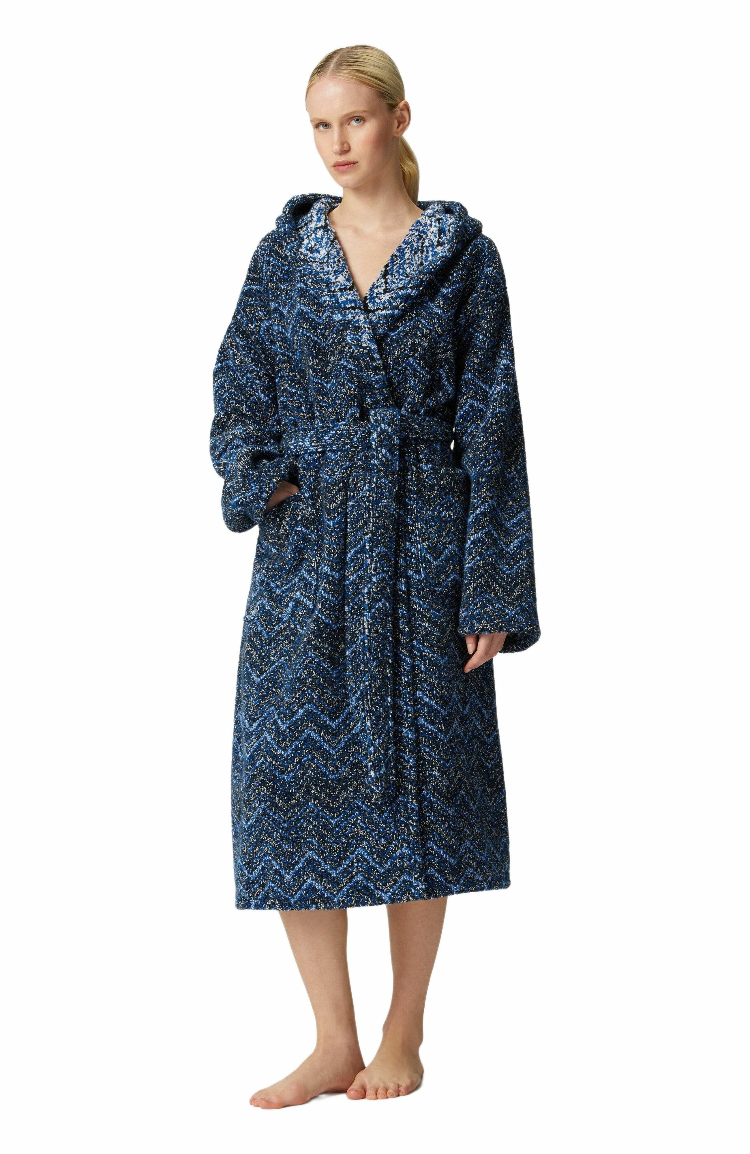 Missoni Home Azul Cotton Terry Chevron Bathrobe in Blue at Nordstrom - 2
