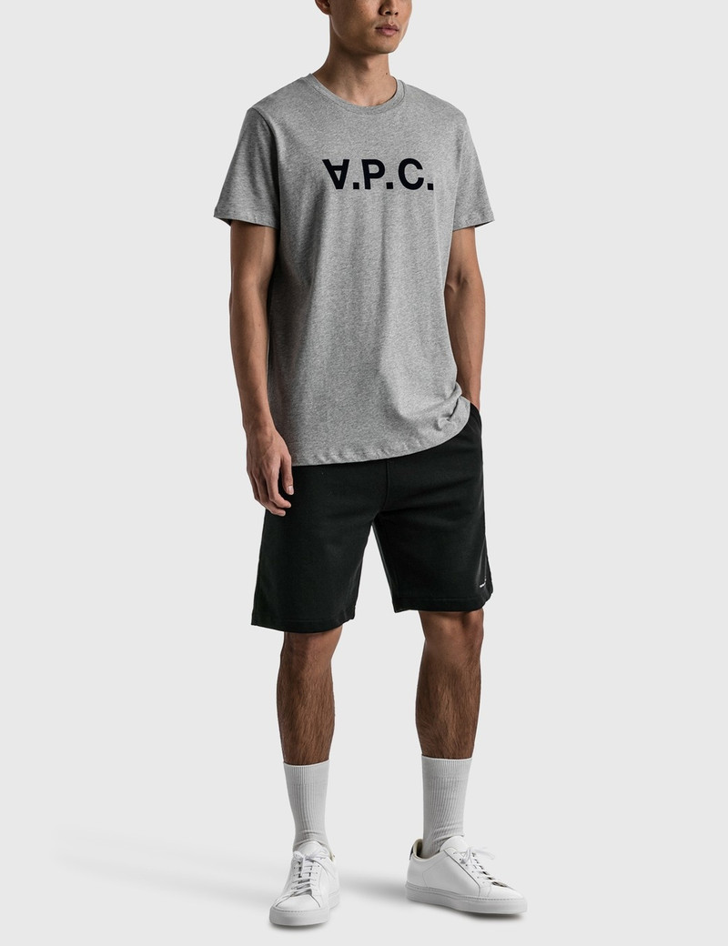 A.P.C. Logo-Print Fleece-Back Cotton-Jersey Drawstring Shorts outlook