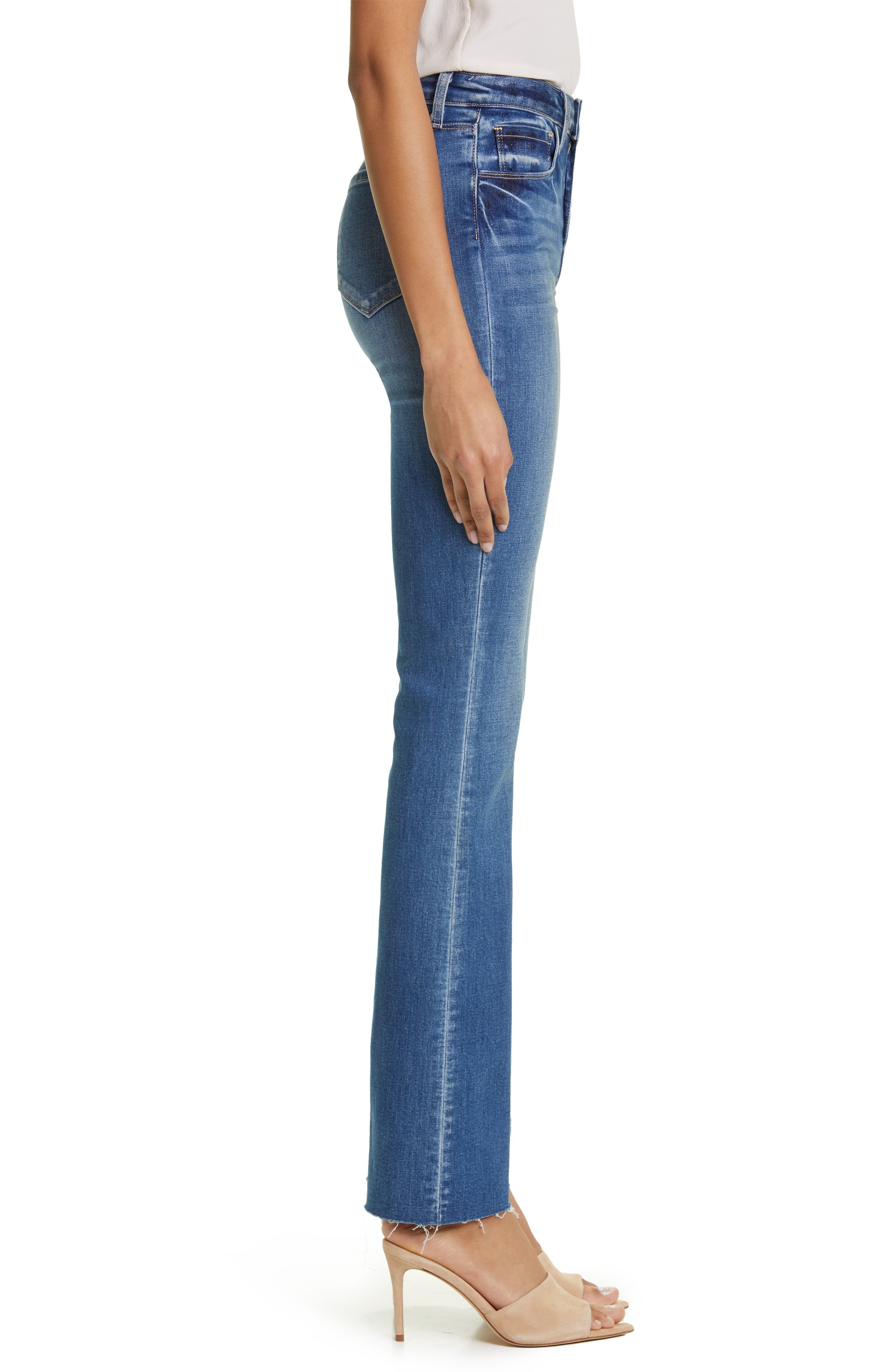 L'AGENCE Ruth Raw Hem Straight Leg Jeans in Cambridge at Nordstrom - 4