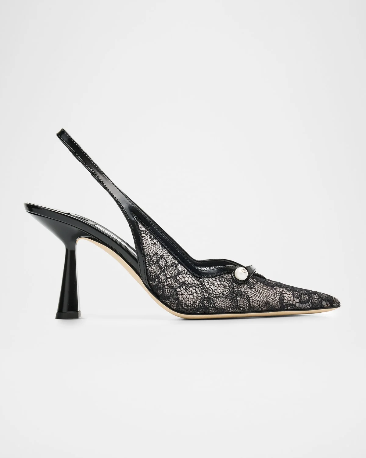 Amita 85 Lace Slingback Pumps - 1