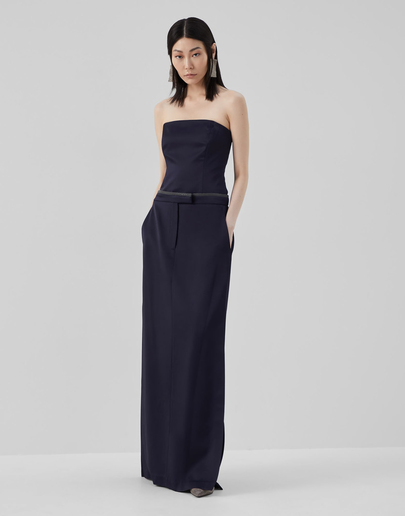 Satin cady strapless top 5