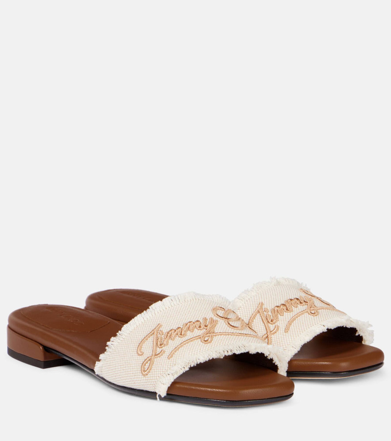 Joa embroidered canvas slides 1