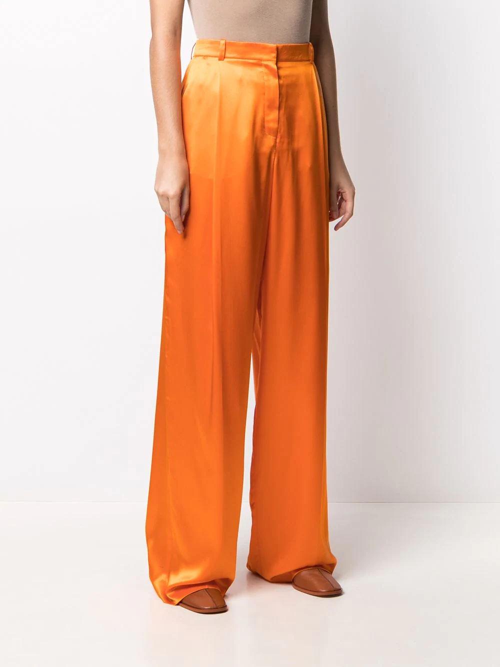 vibrant wide-leg trousers - 3