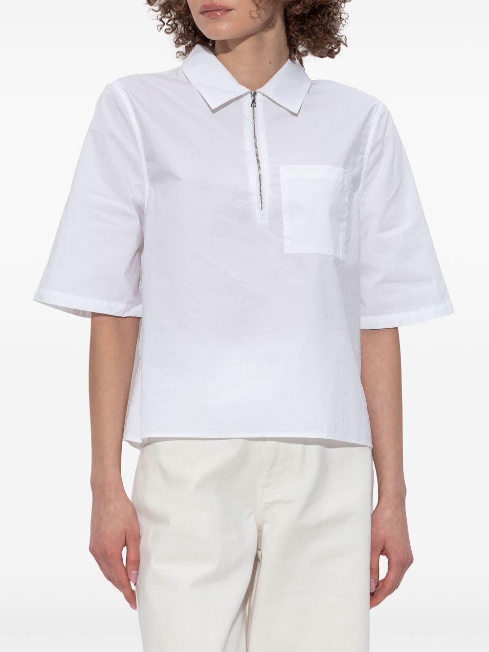 poplin polo shirt - 3