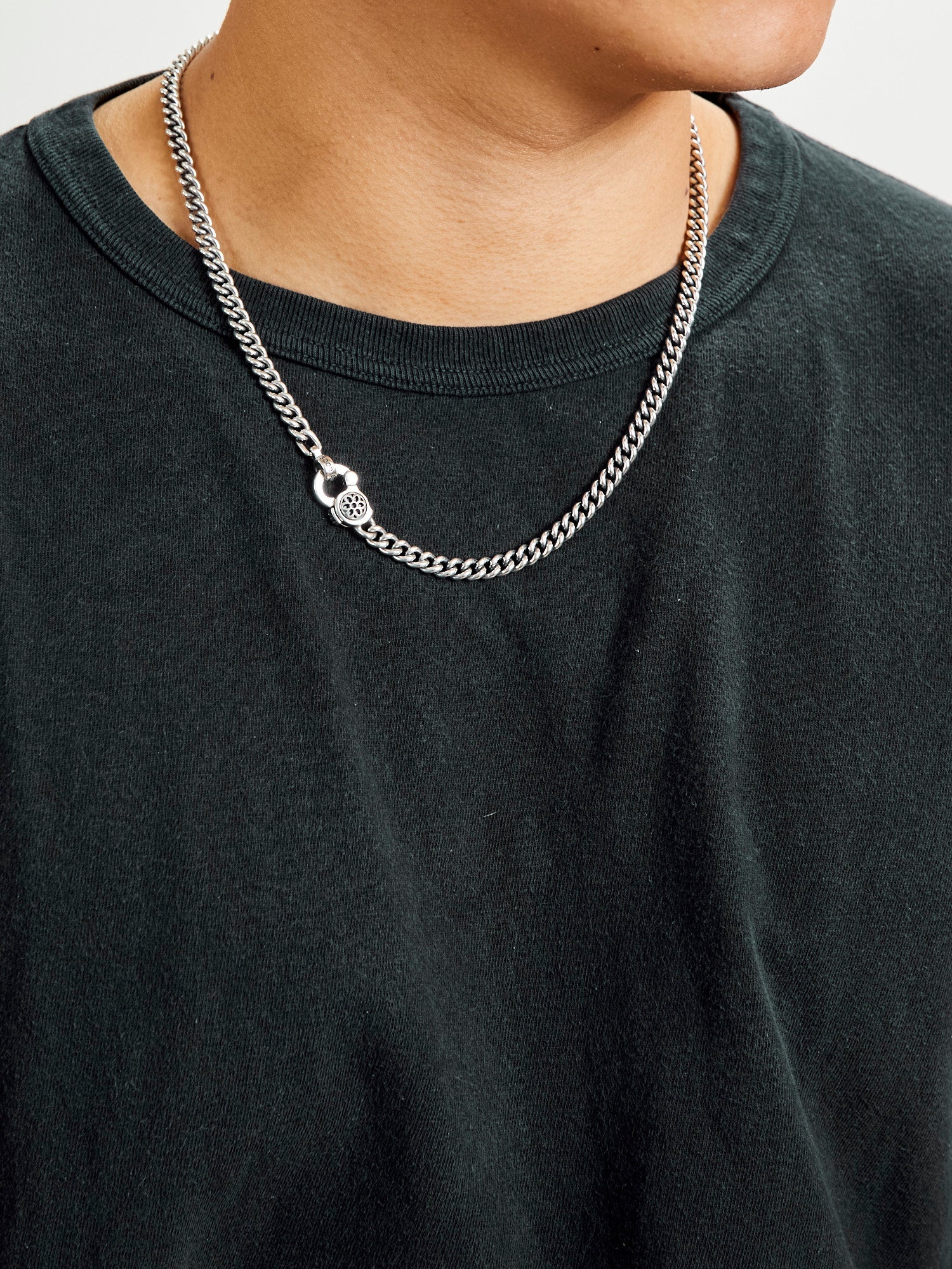 Curb Chain Necklace Size AA in Sterling Silver - 2