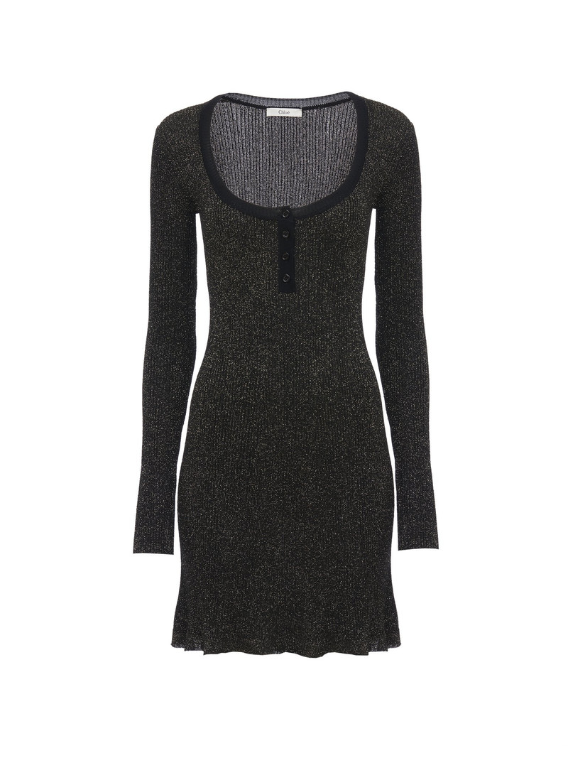 FITTED MINI DRESS IN LUREX KNIT 1