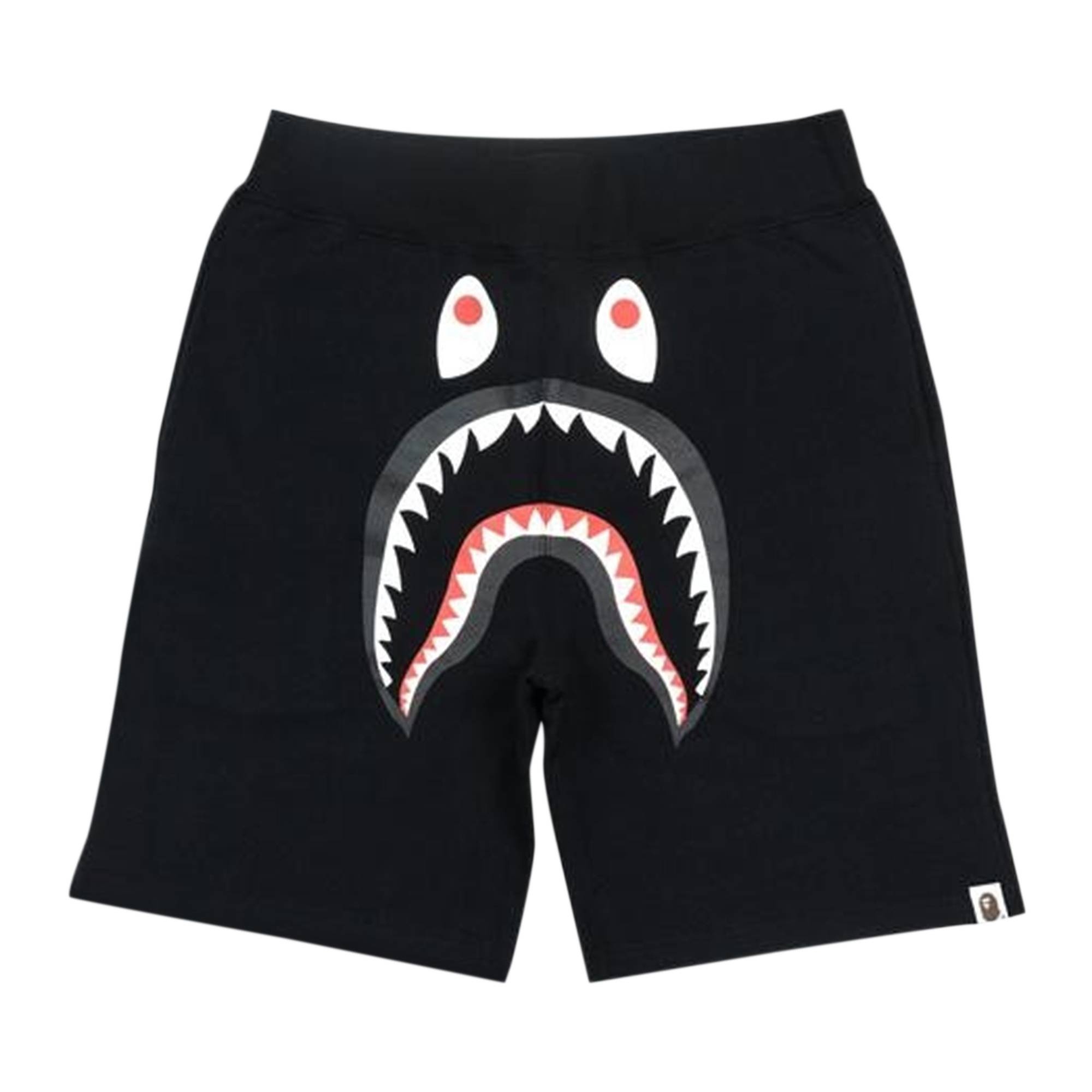 BAPE Shark Sweatshorts 'Black' - 1