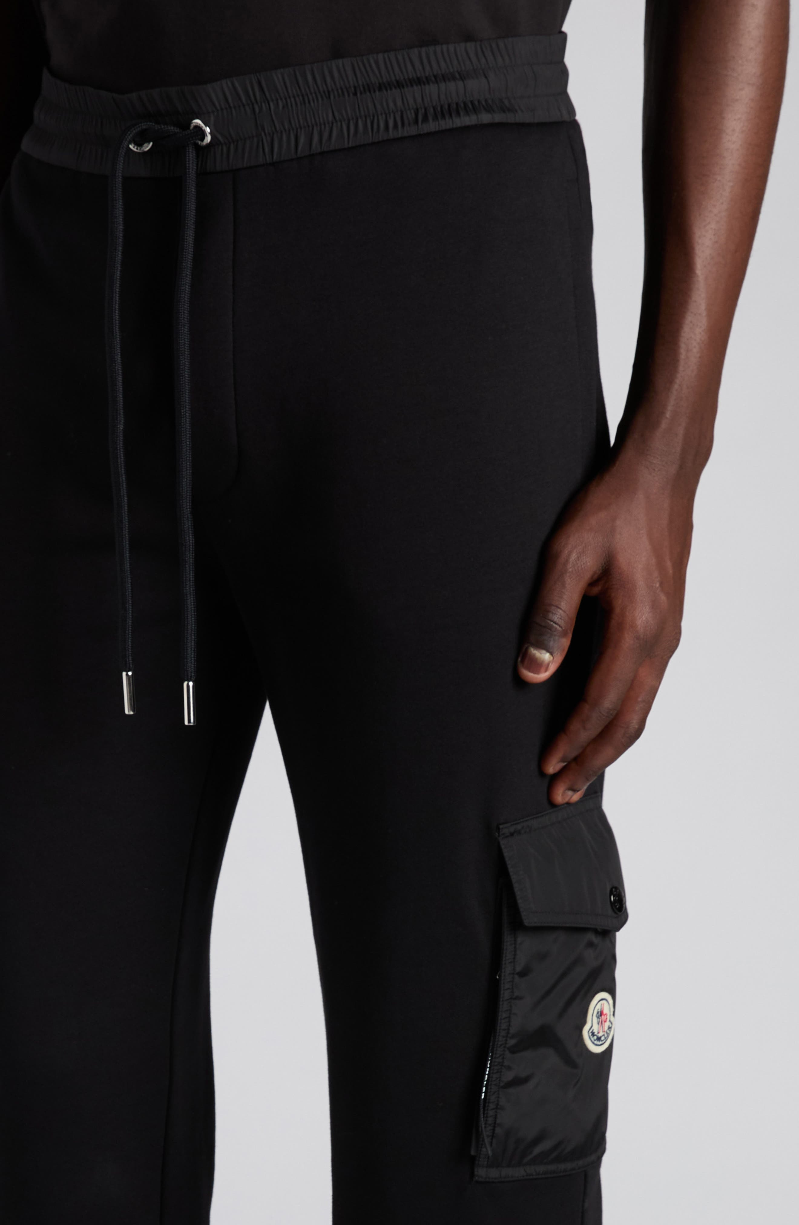 Moncler Logo Patch Cargo Joggers in Black at Nordstrom - 5