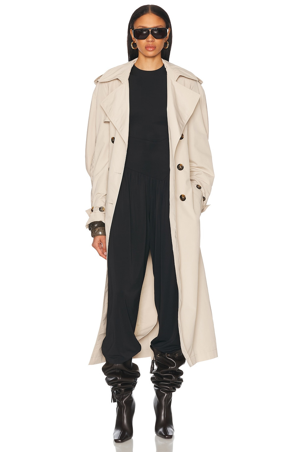 Taffeta Trench Coat - 5