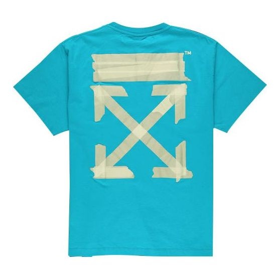 Off-White Tape Arrows print Printed Men Blue OMAA027R201850023948 - 2