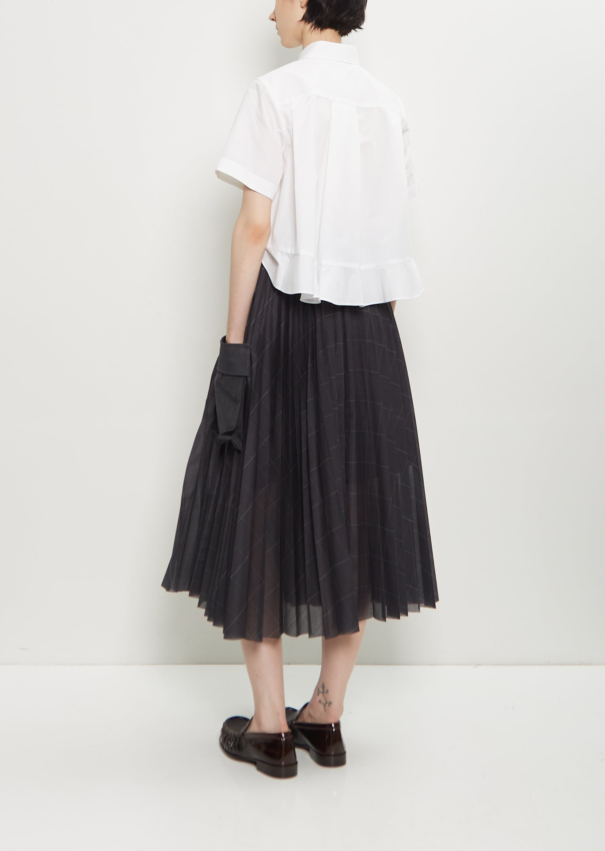 Voile Glen Check Skirt - 3