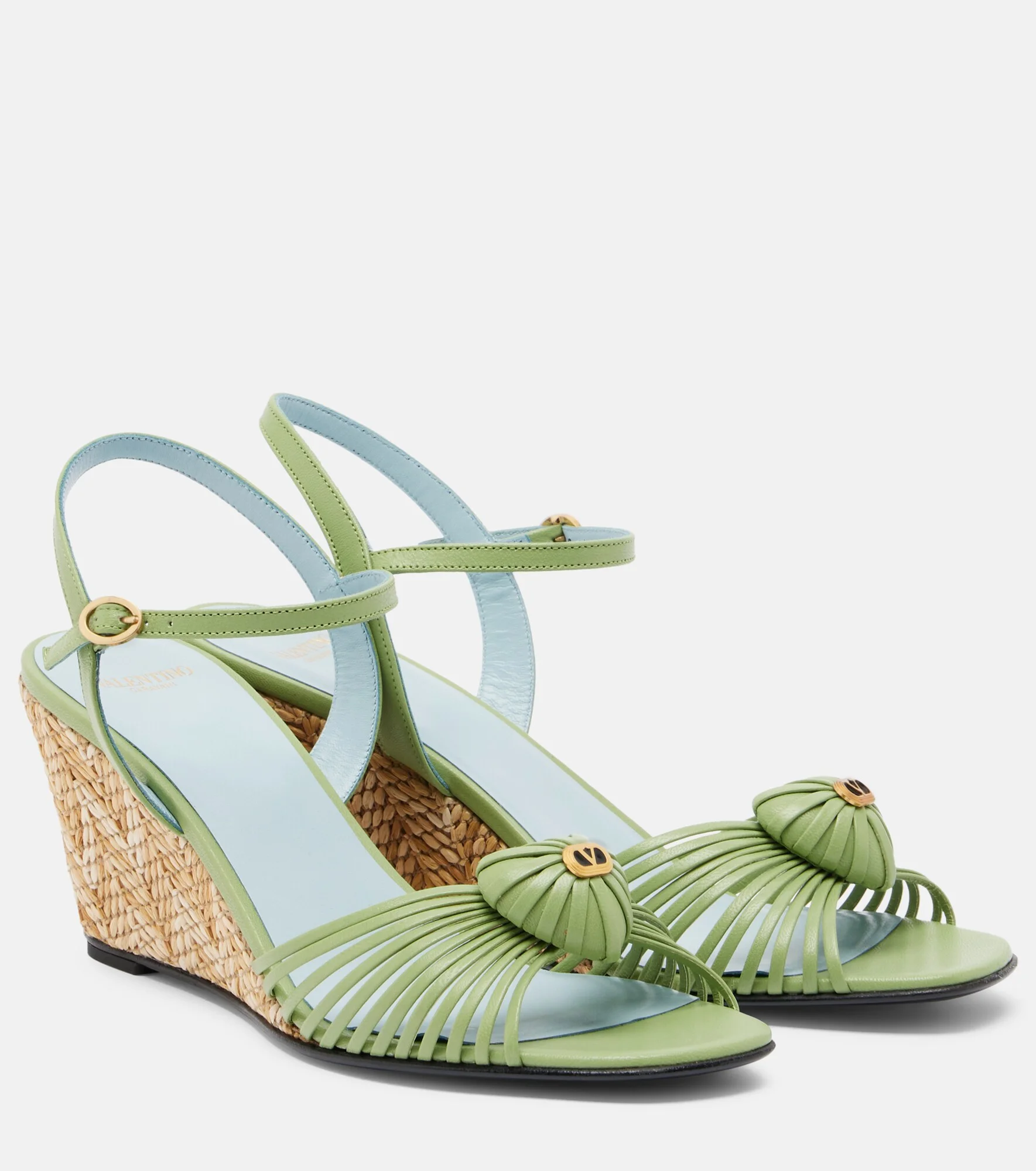 Cœur Royal leather wedge sandals - 1