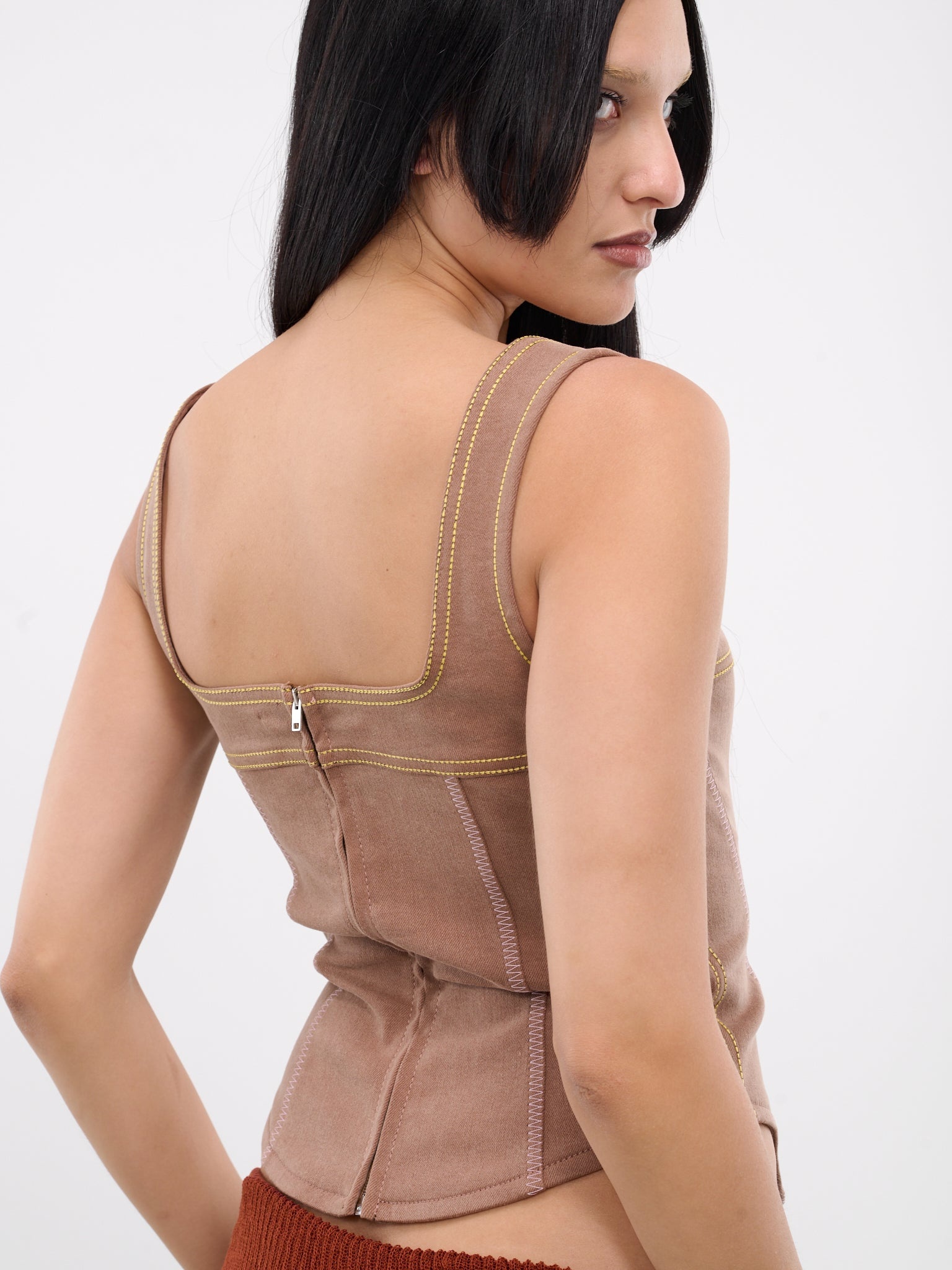 Denim Corset Tank Top - 5