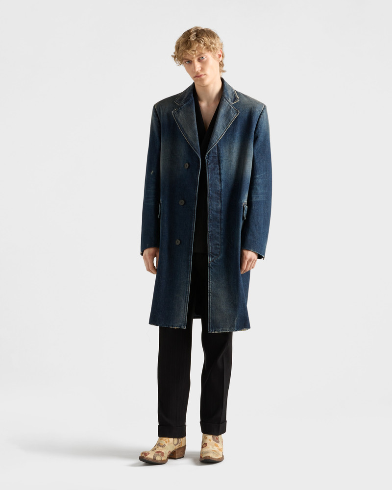 Prada Washed denim coat outlook
