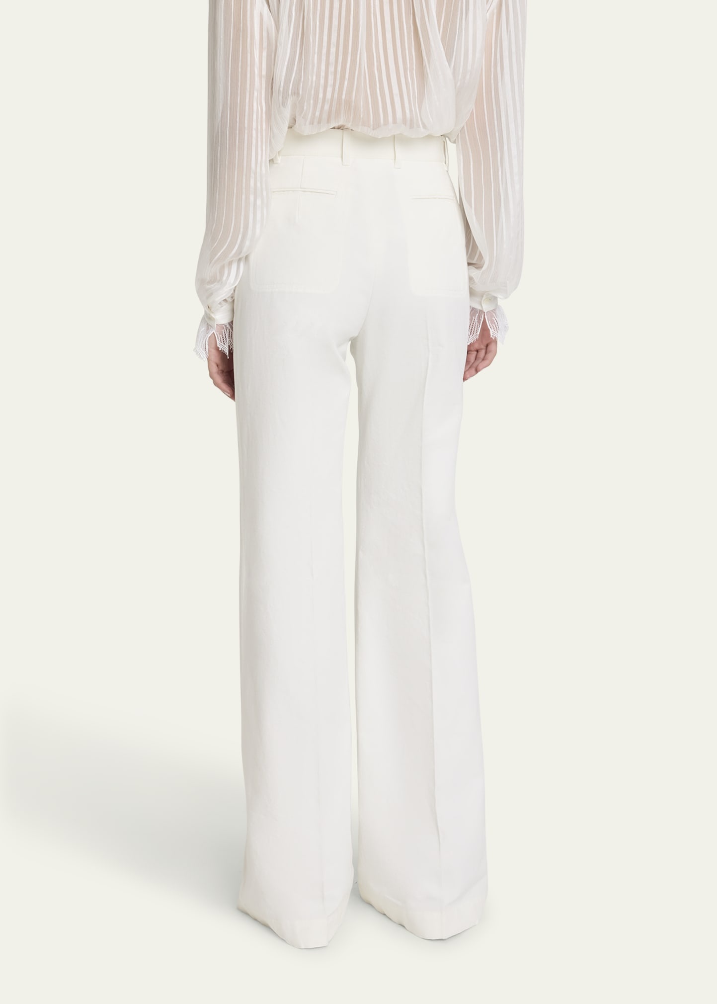 High-Rise Wide-Leg Cotton Pants - 3