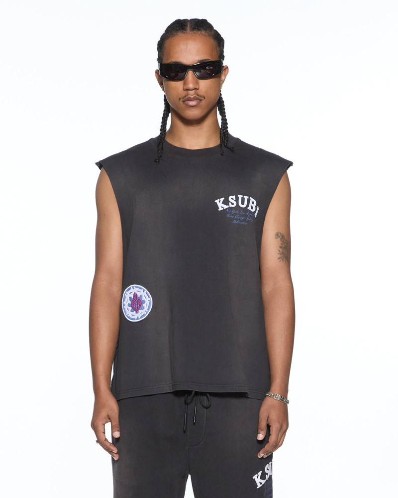 Ksubi GENESIS EKCESS CUT OFF TANK CHARCOAL FADE outlook