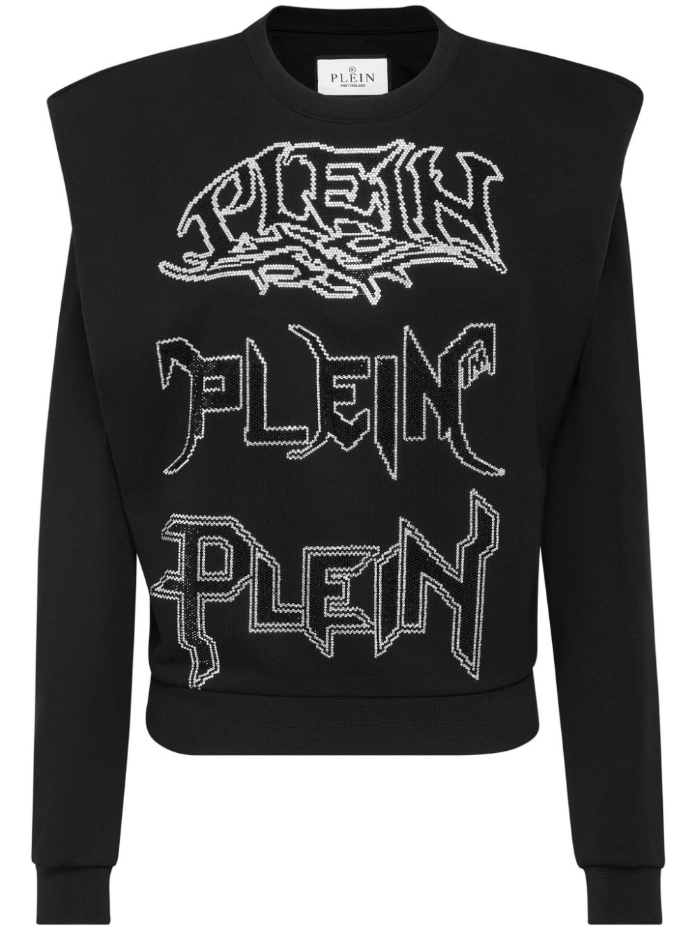 logo-embellished layered sweatshirt - 1