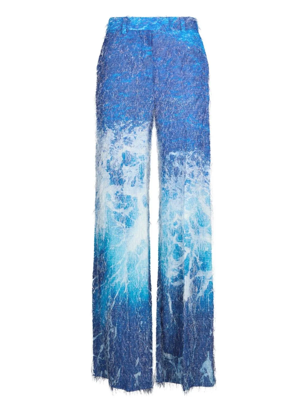 patterned-jacquard trousers - 1