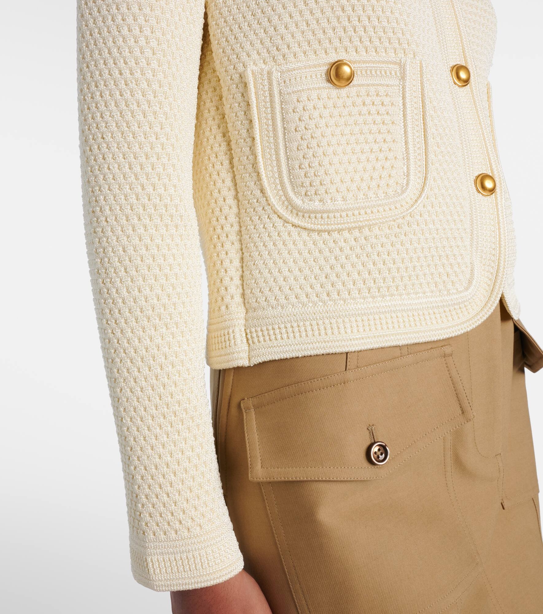 Chasseur waffle-knit cardigan - 5