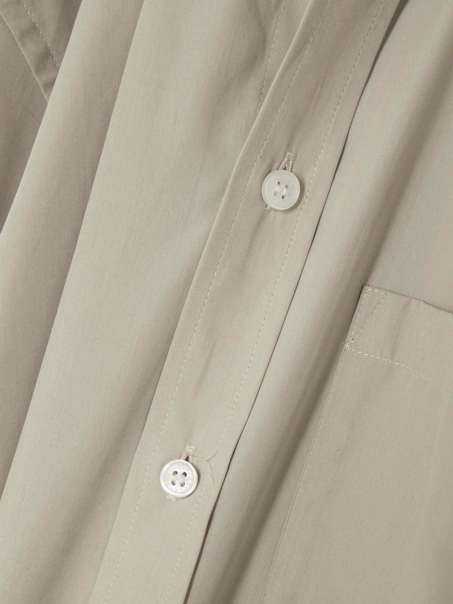 Cotton-poplin shirt Beige - 5