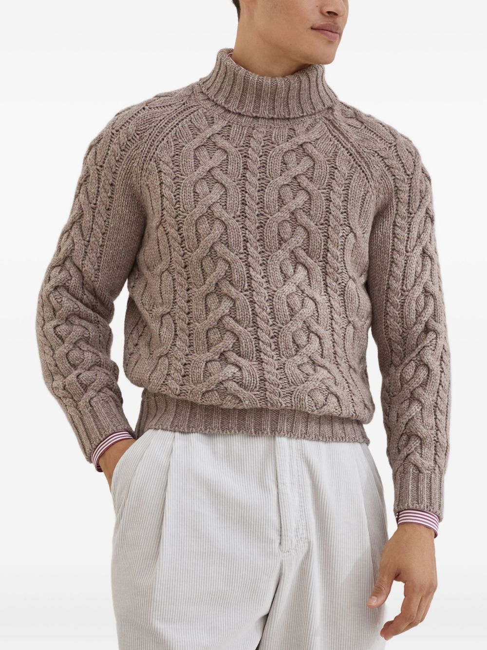 cable-knit sweater - 3