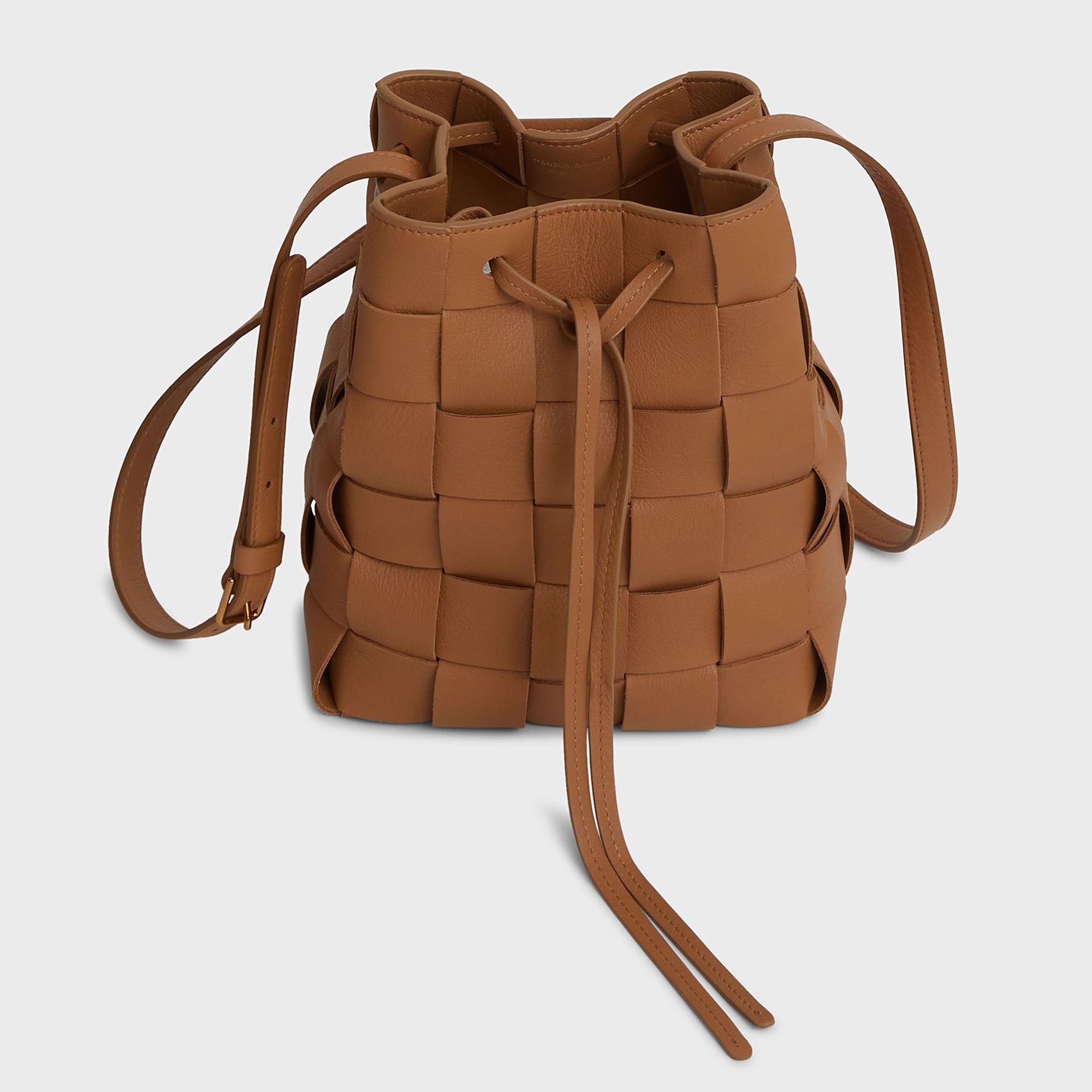 UPCYCLED WOVEN MINI BUCKET BAG - 4