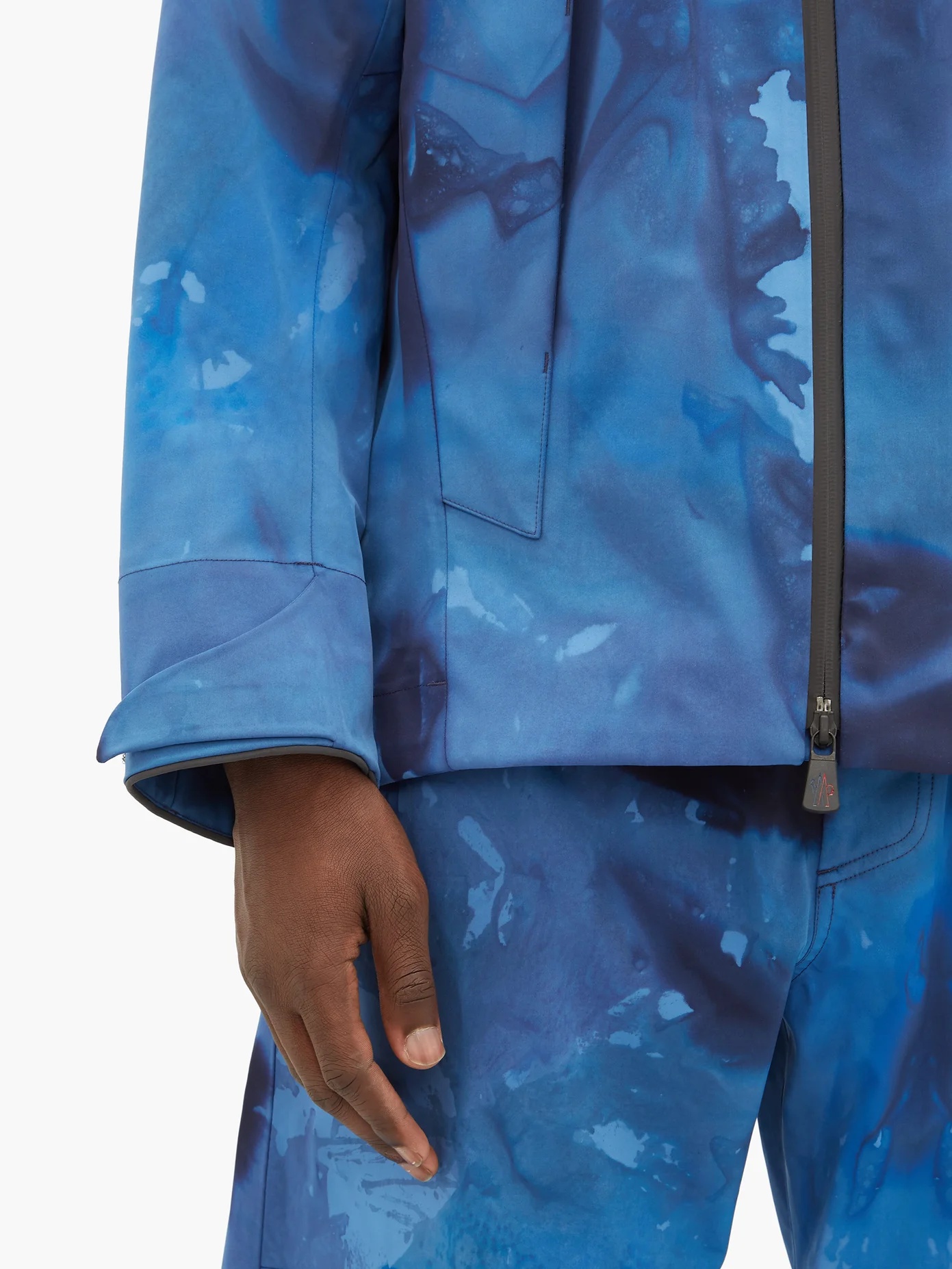 Tie-dye effect technical shell hooded jacket - 3