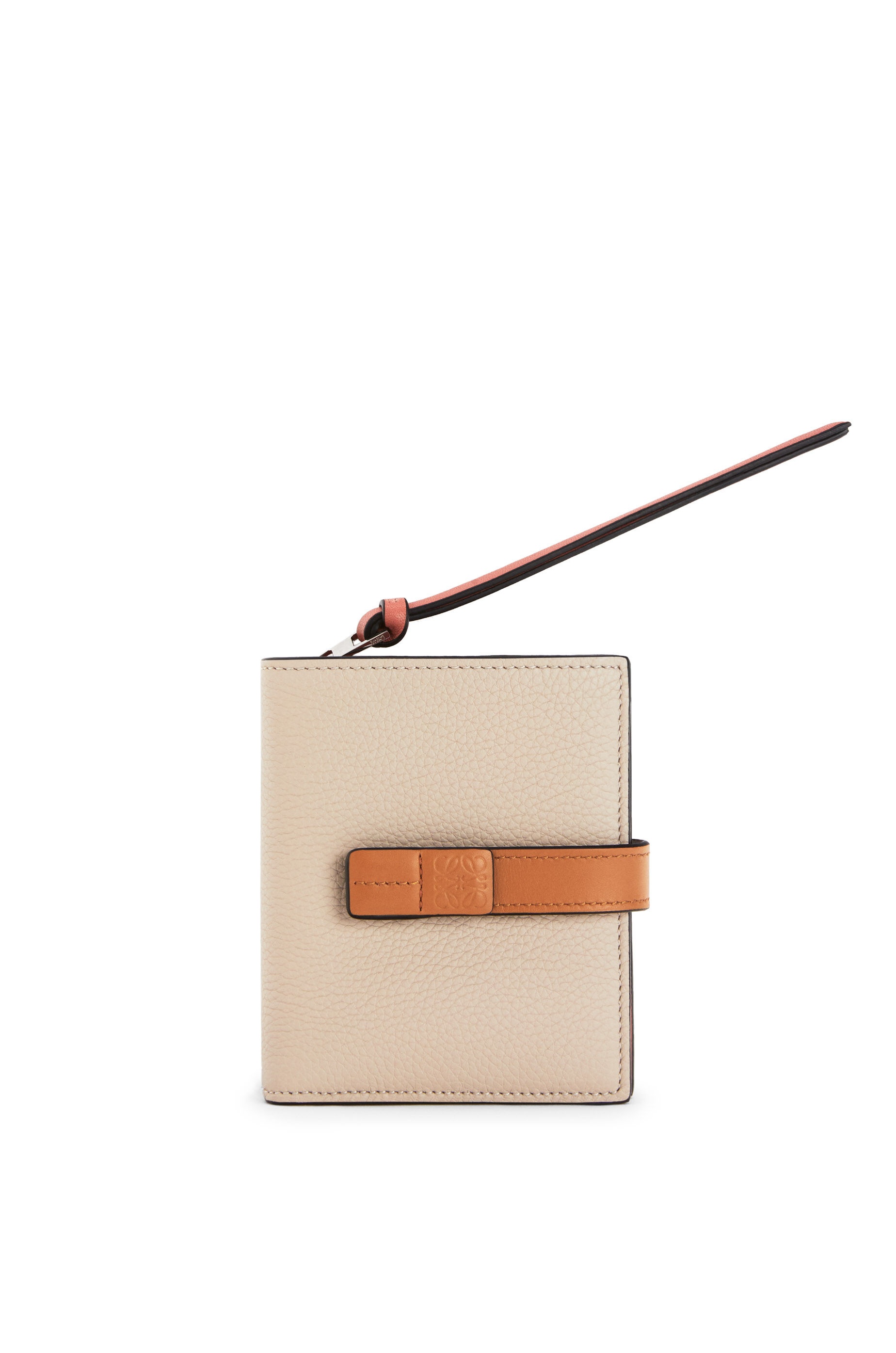 Compact zip wallet in soft grained calfskin - 1