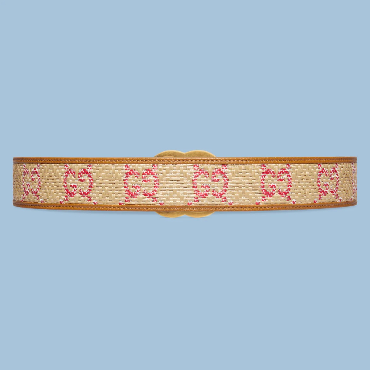 GG Marmont raffia wide belt - 4