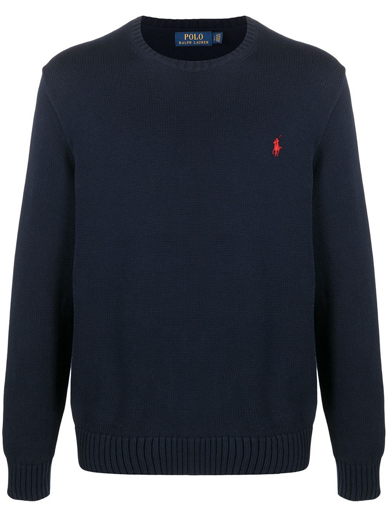embroidered logo knitted jumper 1
