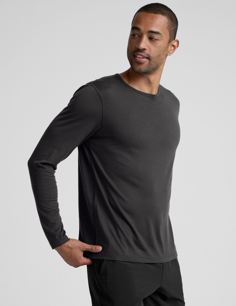 BEYOND YOGA Merino Wool Men's Long Sleeve Crew outlook