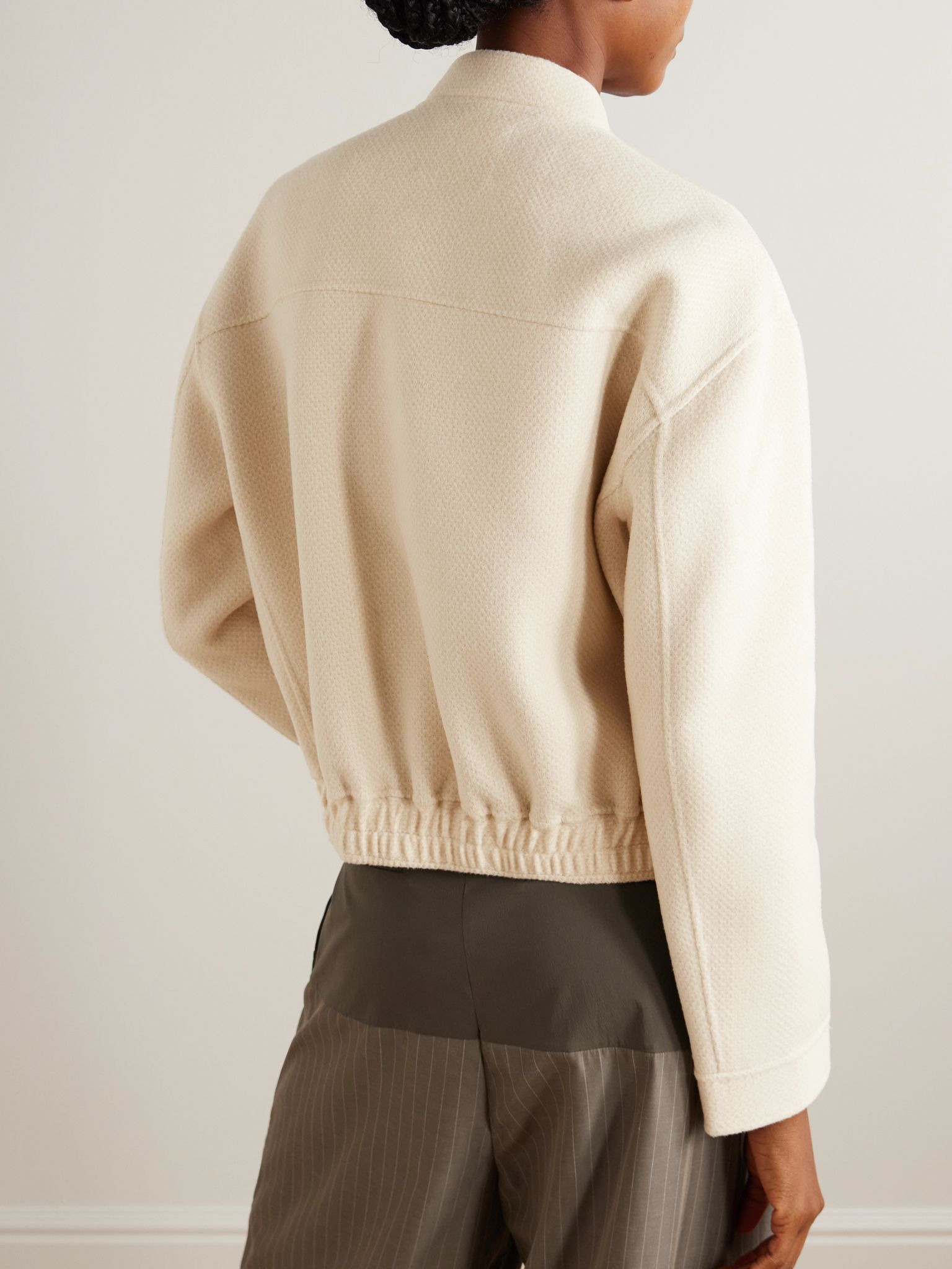 Gustave wool bomber jacket Ivory - 3