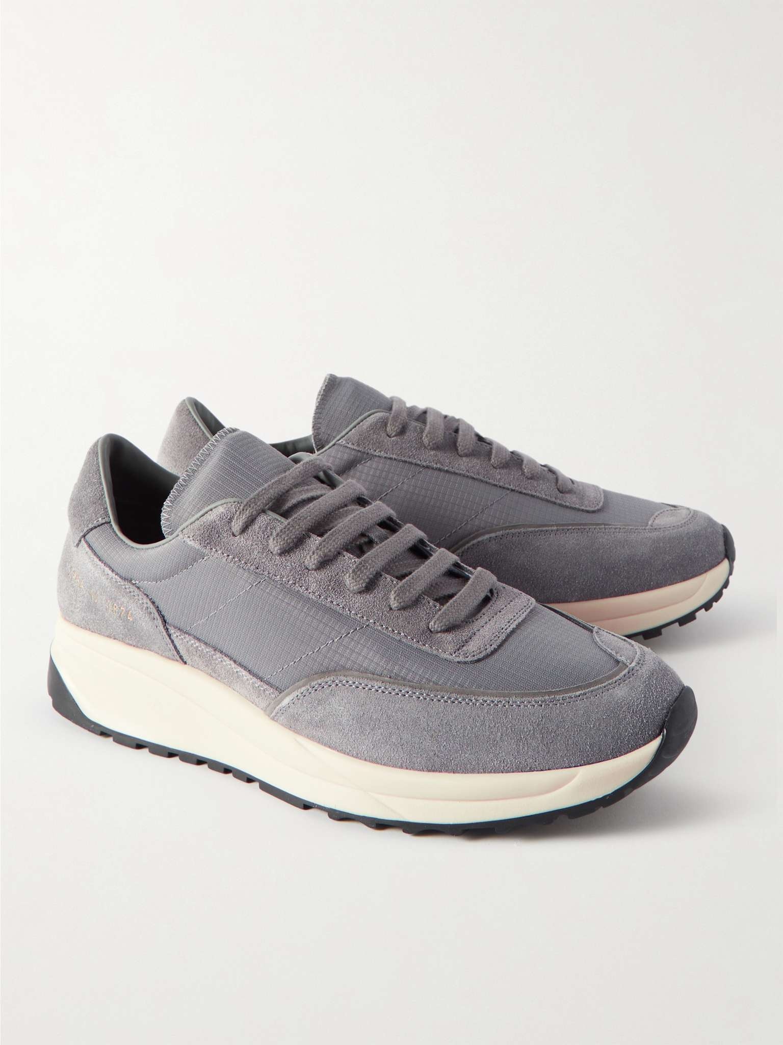Track 80 Leather-Trimmed Suede and Ripstop Sneakers - 4