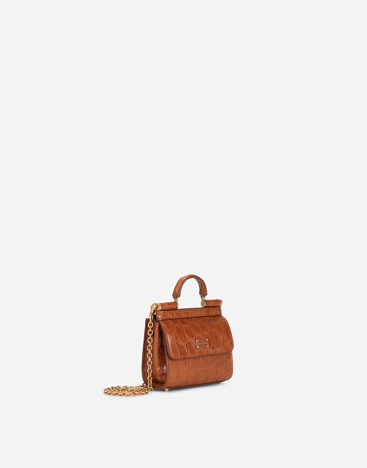 Sicily 58 micro bag in crocodile flank leather - 2