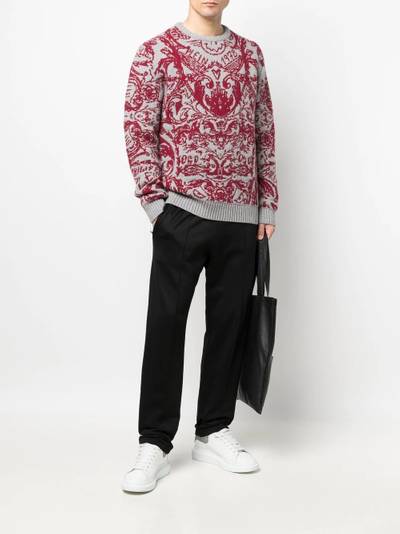 PHILIPP PLEIN intarsia-knit design jumper outlook