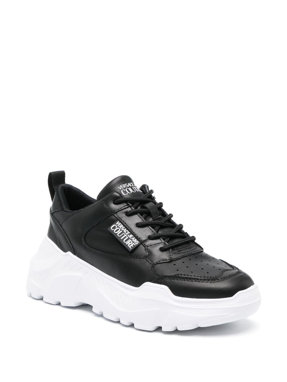 logo-patch low-top sneakers - 2