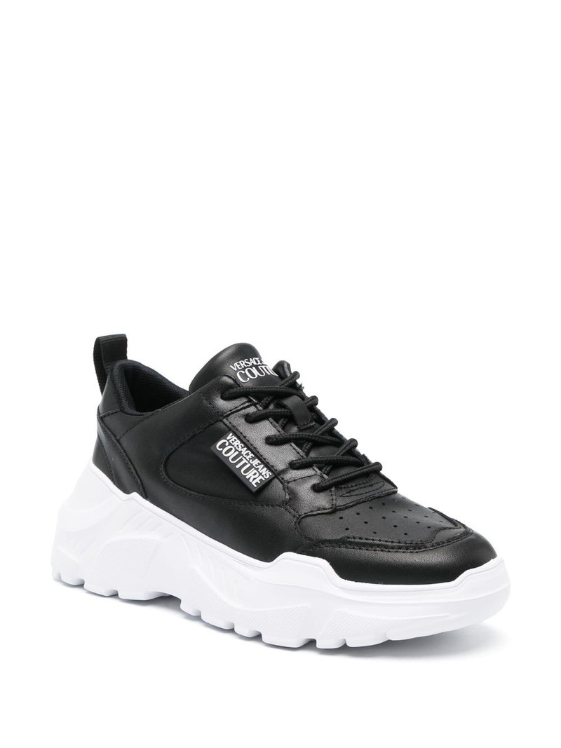 VERSACE JEANS COUTURE logo-patch low-top sneakers outlook